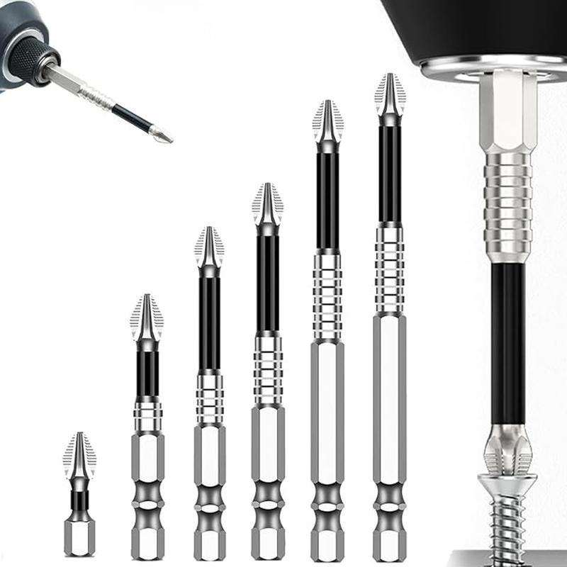 Drill Bit Set - 6Pcs Strong Magnetic Screwdriver Bit Set