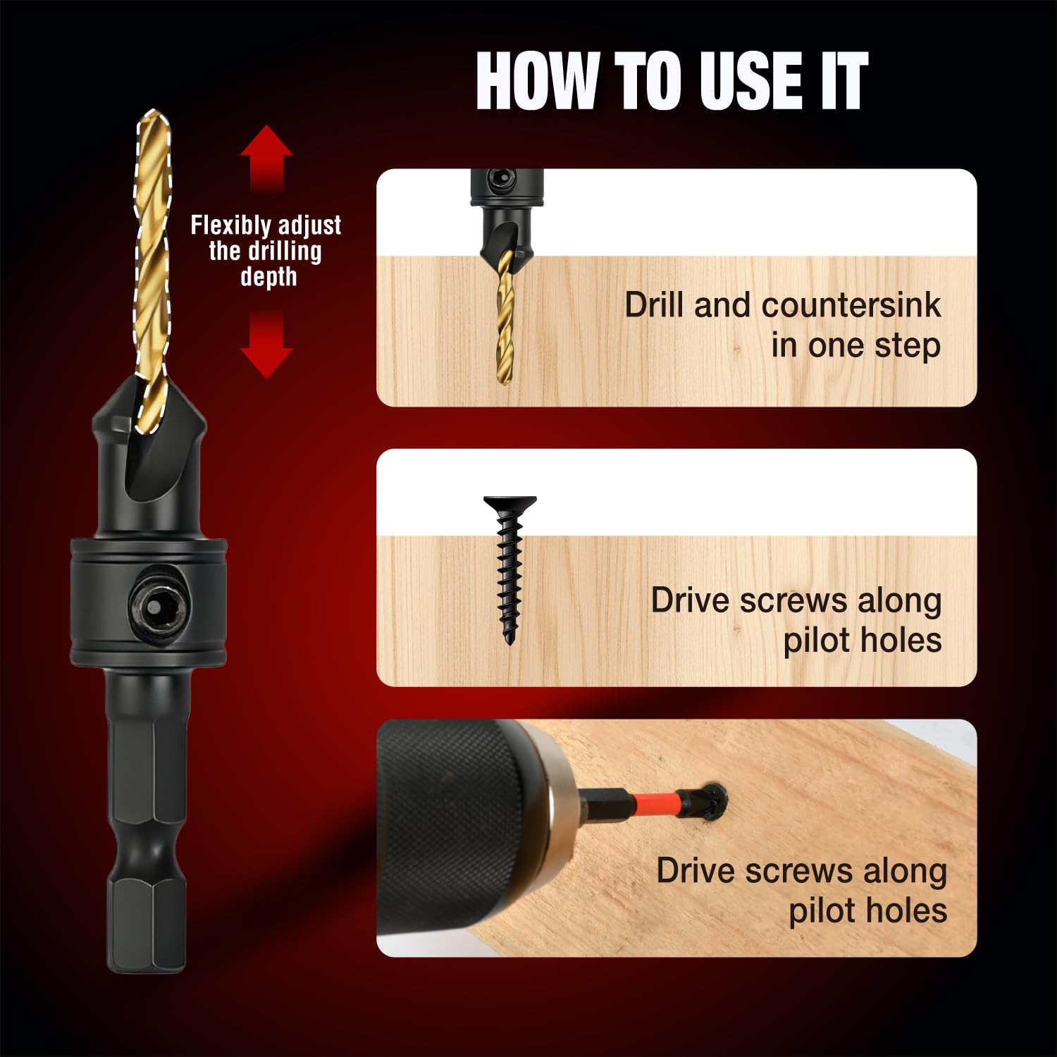 13 PCS Countersink Drill Bit S - đánh giá và giá Drill Bit Set