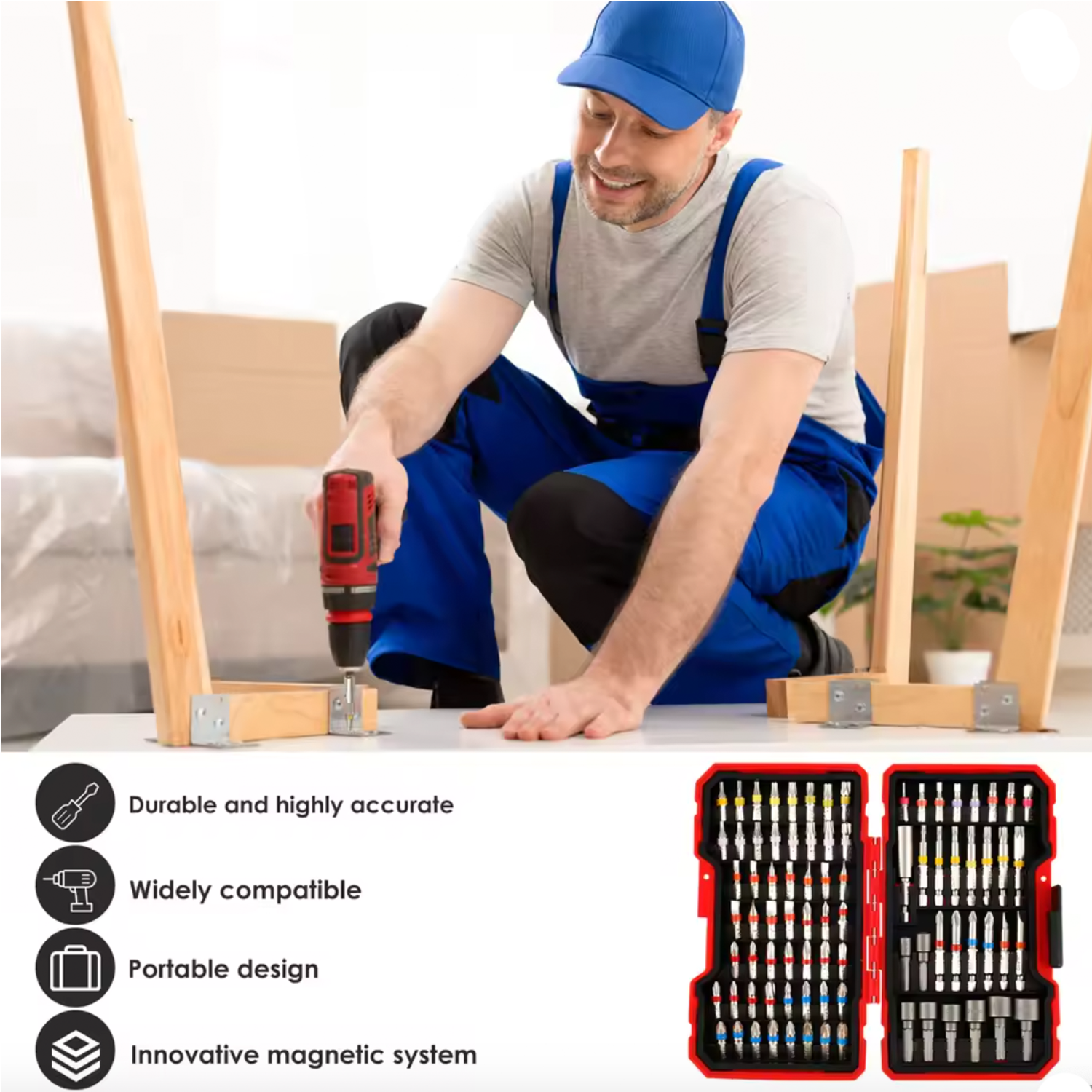 83Pcs Screwdriver Bit Set Impa - đánh giá và giá Drill Bit Set